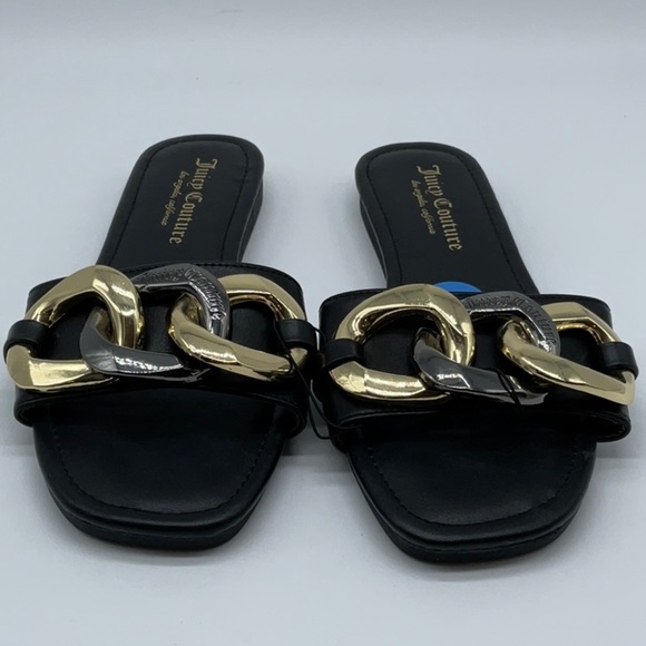 Juicy Couture gold tone chain embellished slide - Picture 2 of 9
